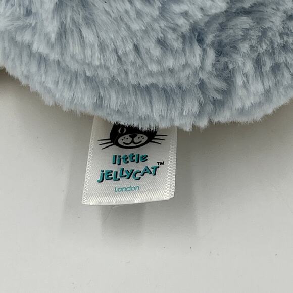 Little Jellycat Happy Blue Hedgehog Plush Rattle 9" Soft Toy - Picture 8 of 8